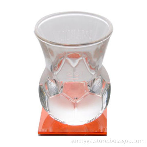 Machine Press Vokda Glass with Frosted, Calabash Pattern and 60mL Capacity
